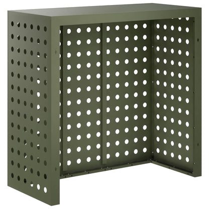 Air Conditioner Cover Olive Green 110 x 50 x 105 cm Steel