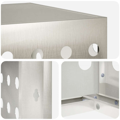 Air Conditioner Cover Silver 110 x 50 x 105 cm Stainless Steel