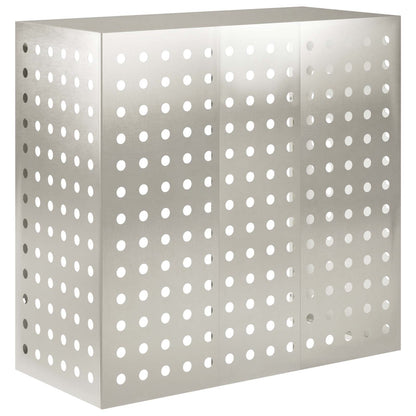 Air Conditioner Cover Silver 110 x 50 x 105 cm Stainless Steel