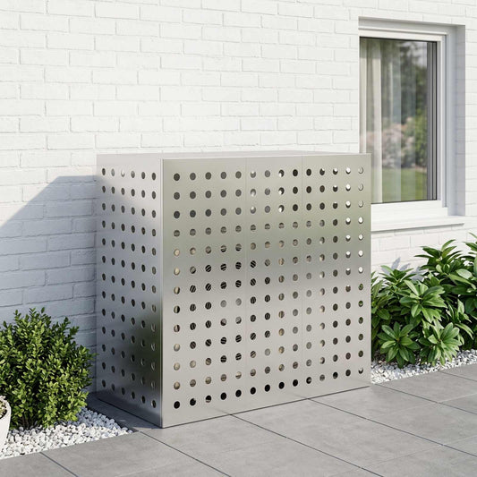 Air Conditioner Cover Silver 110 x 50 x 105 cm Galvanised Steel