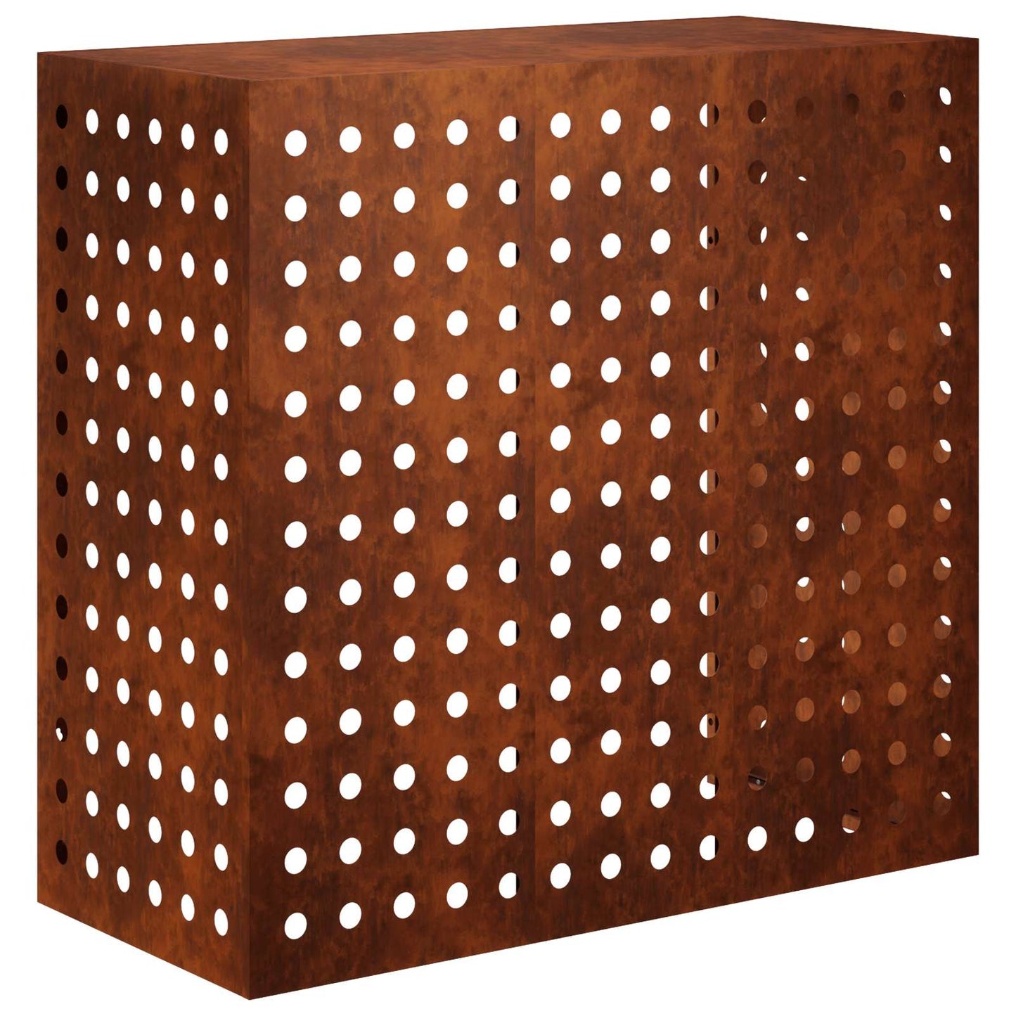 Air Conditioner Cover Rusty 110 x 50 x 105 cm Weathering Steel