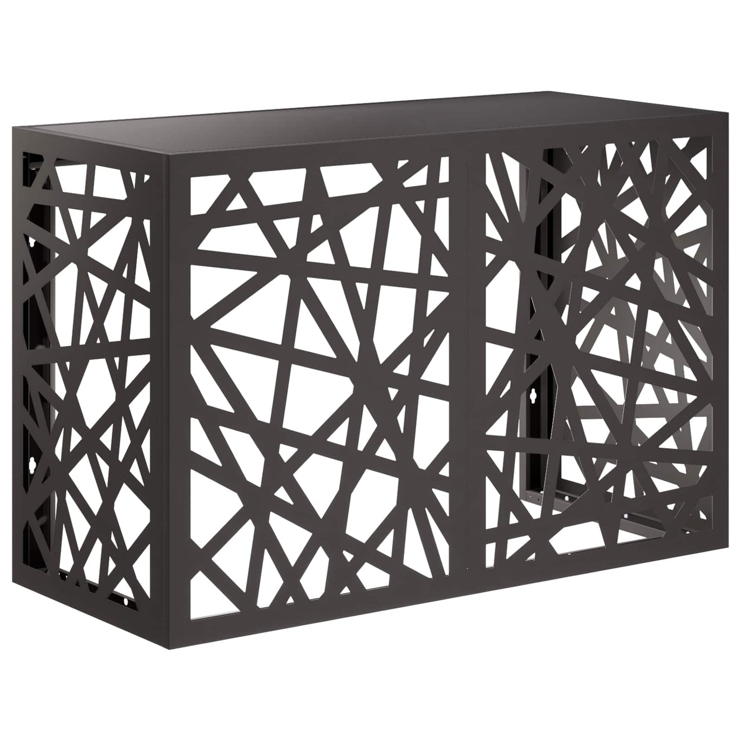 Air Conditioner Cover Black 90 x 40 x 60 cm Steel