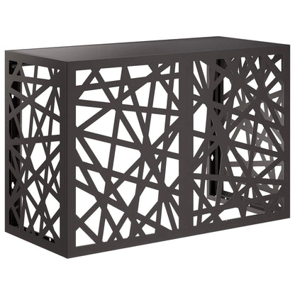 Air Conditioner Cover Black 90 x 40 x 60 cm Steel