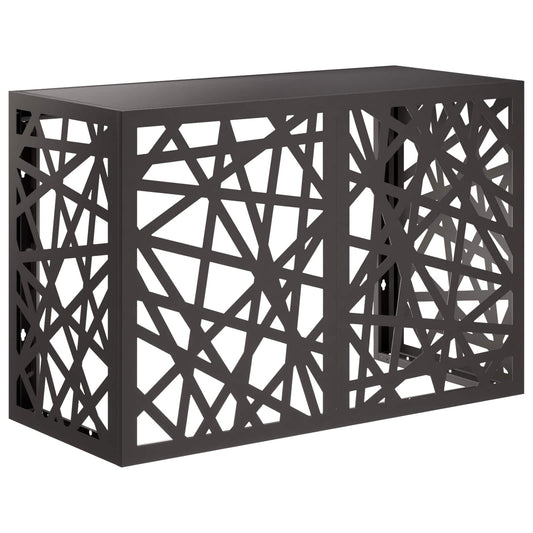 Air Conditioner Cover Black 90 x 40 x 60 cm Steel
