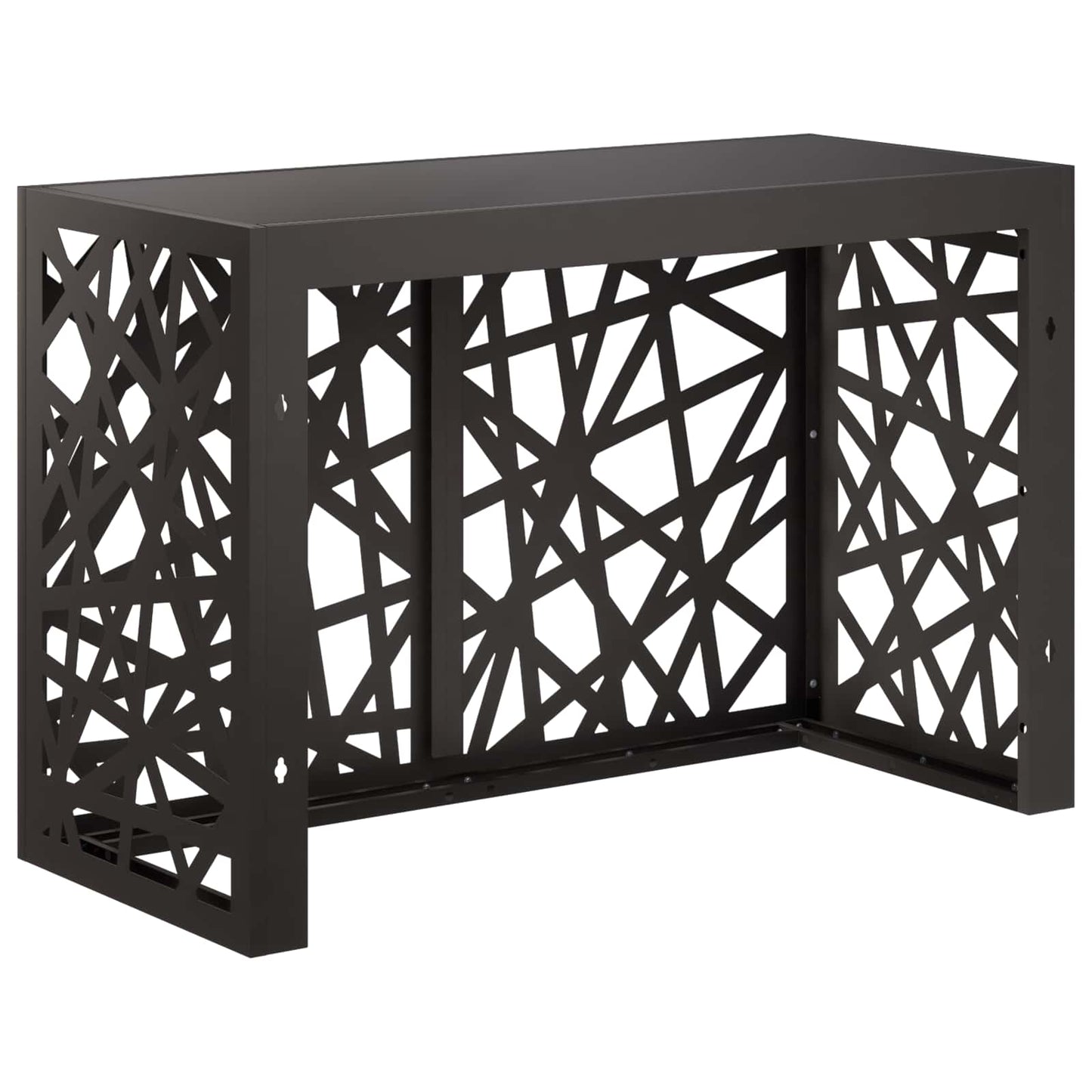 Air Conditioner Cover Black 90 x 40 x 60 cm Steel