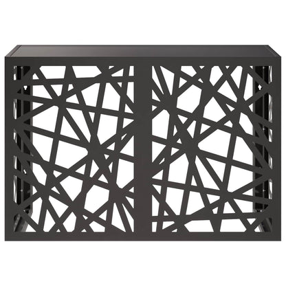Air Conditioner Cover Black 90 x 40 x 60 cm Steel