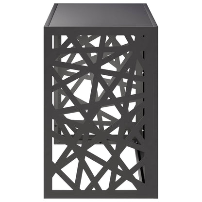 Air Conditioner Cover Black 90 x 40 x 60 cm Steel