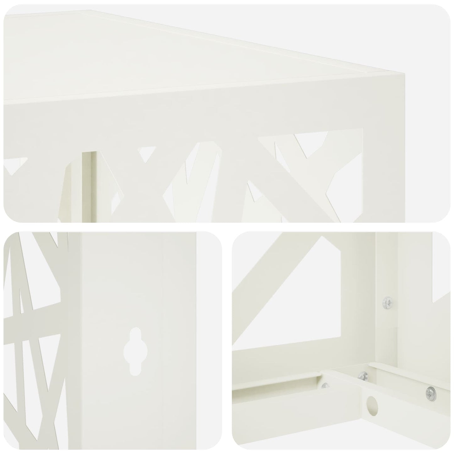 Air Conditioner Cover White 90 x 40 x 60 cm Steel