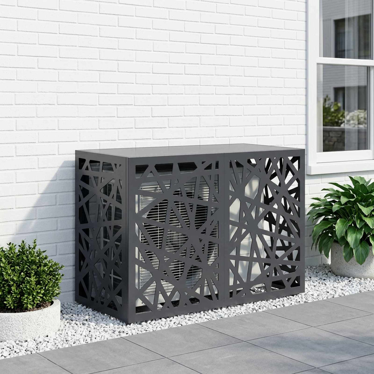 Air Conditioner Cover Anthracite 90 x 40 x 60 cm Steel