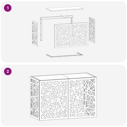 Air Conditioner Cover Anthracite 90 x 40 x 60 cm Steel