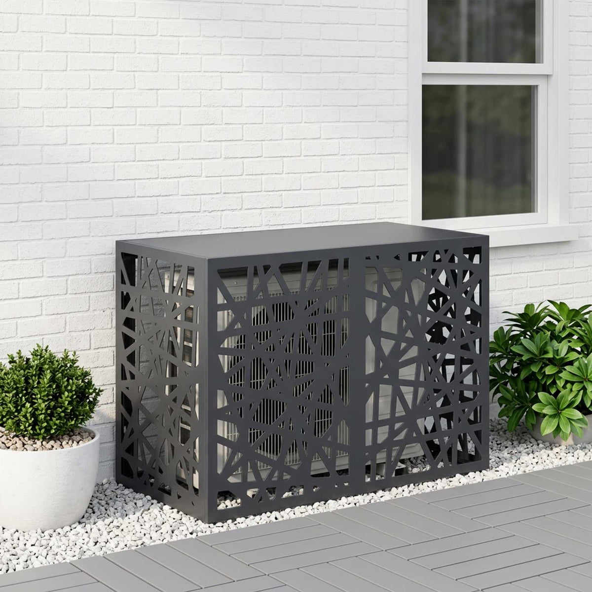 Air Conditioner Cover Anthracite 100 x 50 x 70 cm Steel