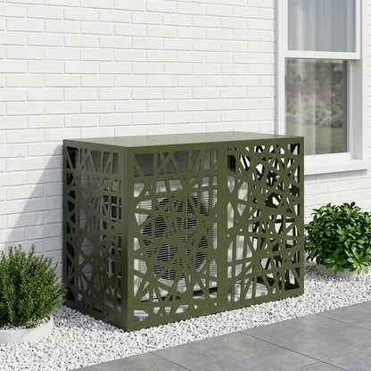 Air Conditioner Cover Olive Green 100 x 50 x 70 cm Steel