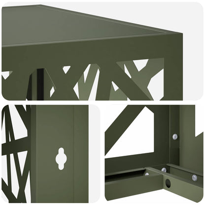 Air Conditioner Cover Olive Green 100 x 50 x 70 cm Steel