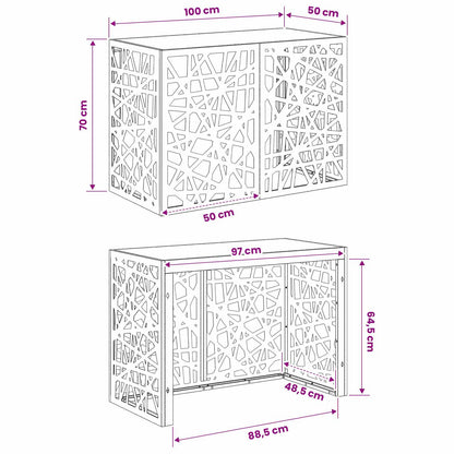 Air Conditioner Cover Silver 100 x 50 x 70 cm Stainless Steel