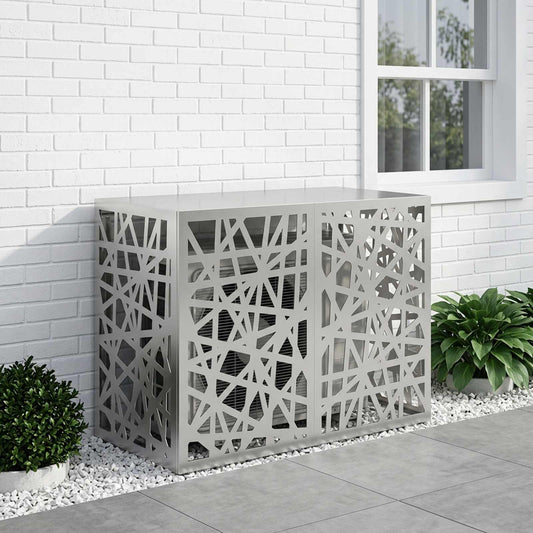 Air Conditioner Cover Silver 100 x 50 x 70 cm Galvanised Steel