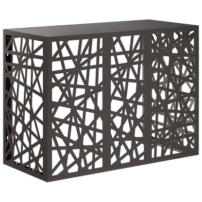 Air Conditioner Cover Black 110 x 50 x 80 cm Steel