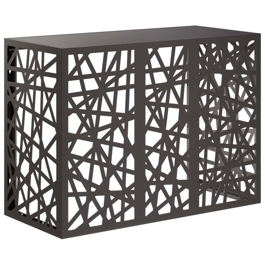 Air Conditioner Cover Black 110 x 50 x 80 cm Steel