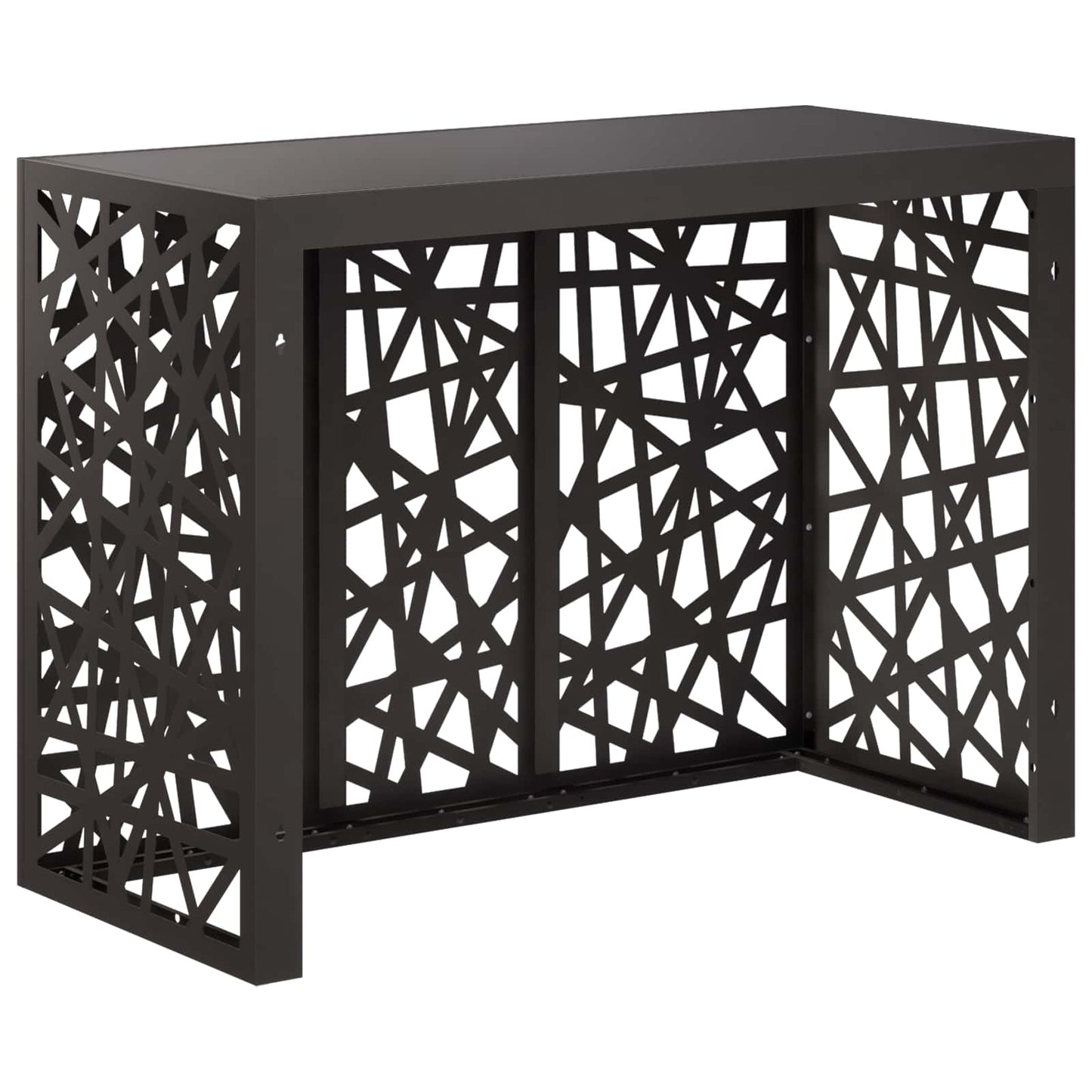 Air Conditioner Cover Black 110 x 50 x 80 cm Steel