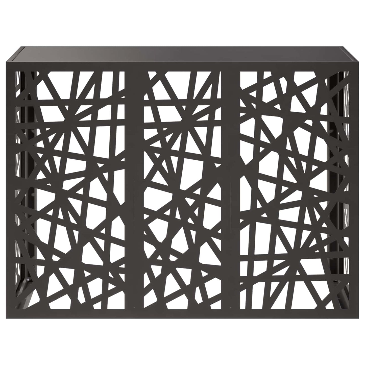 Air Conditioner Cover Black 110 x 50 x 80 cm Steel