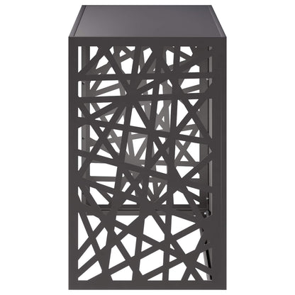 Air Conditioner Cover Black 110 x 50 x 80 cm Steel