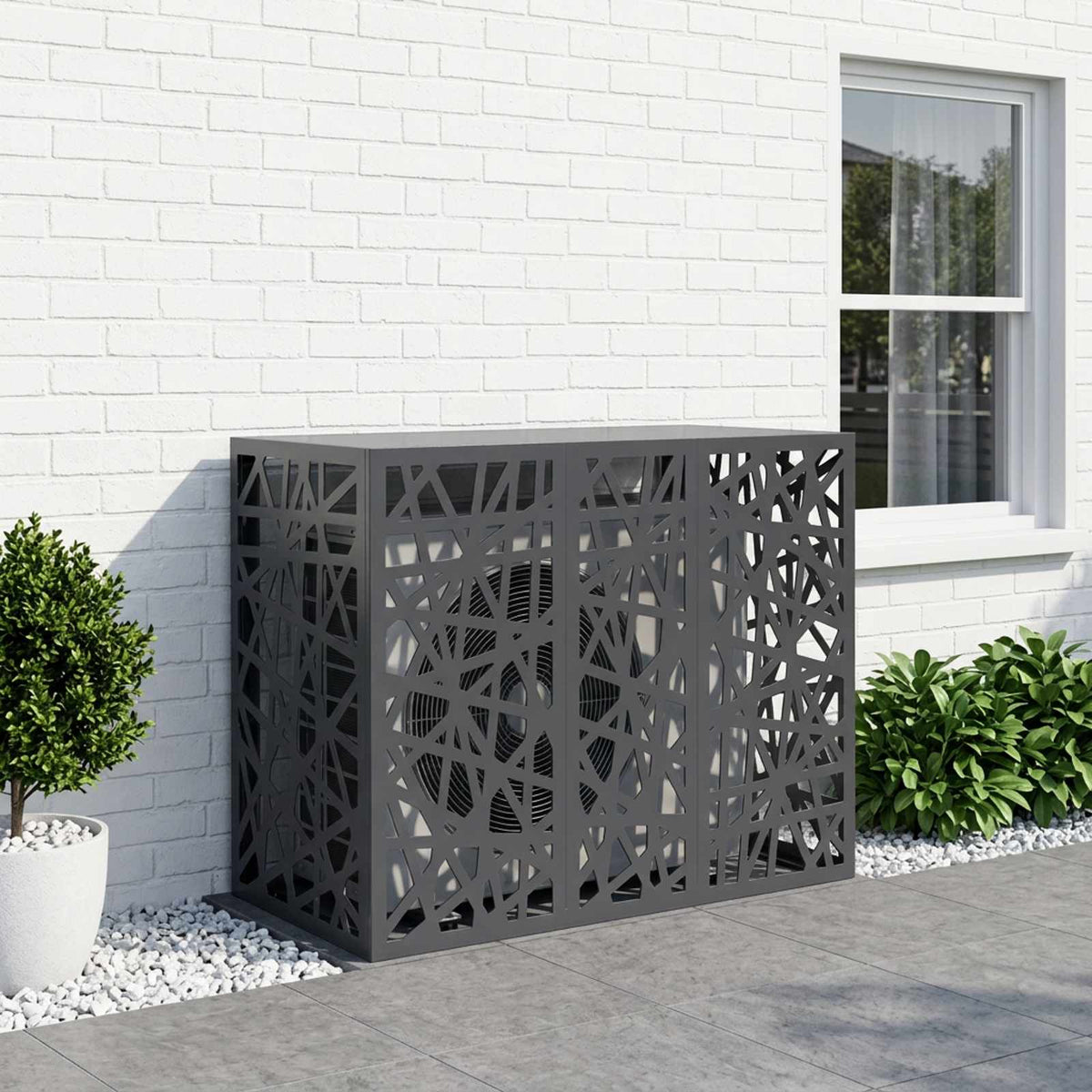 Air Conditioner Cover Anthracite 110 x 50 x 80 cm Steel