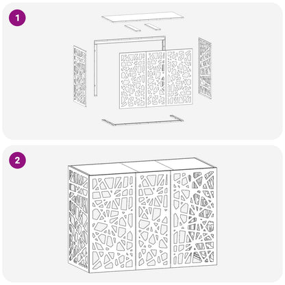 Air Conditioner Cover Anthracite 110 x 50 x 80 cm Steel
