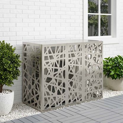 Air Conditioner Cover Silver 110 x 50 x 80 cm Stainless Steel