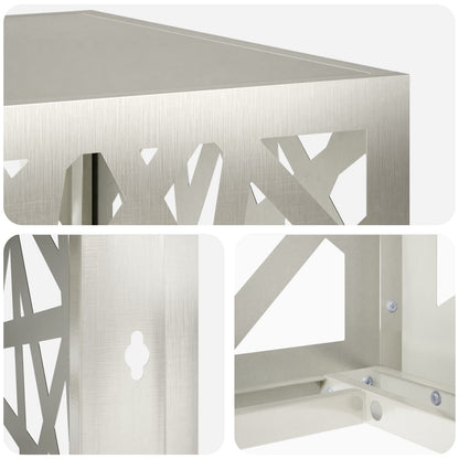 Air Conditioner Cover Silver 110 x 50 x 80 cm Stainless Steel