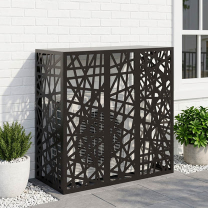 Air Conditioner Cover Black 110 x 50 x 105 cm Steel