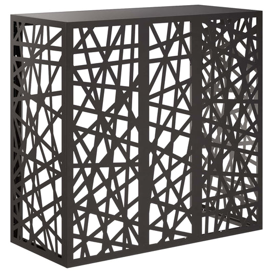 Air Conditioner Cover Black 110 x 50 x 105 cm Steel