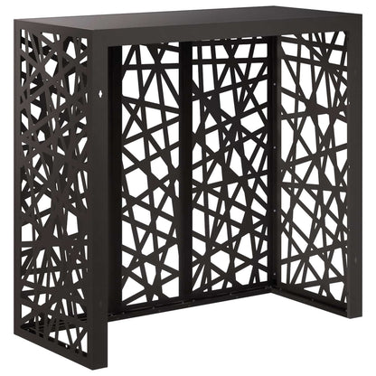 Air Conditioner Cover Black 110 x 50 x 105 cm Steel