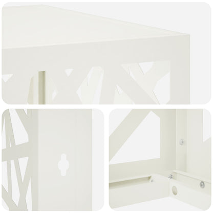 Air Conditioner Cover White 110 x 50 x 105 cm Steel