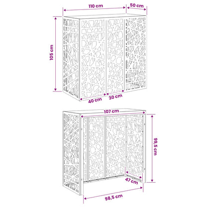 Air Conditioner Cover Anthracite 110 x 50 x 105 cm Steel