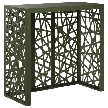 Air Conditioner Cover Olive Green 110 x 50 x 105 cm Steel