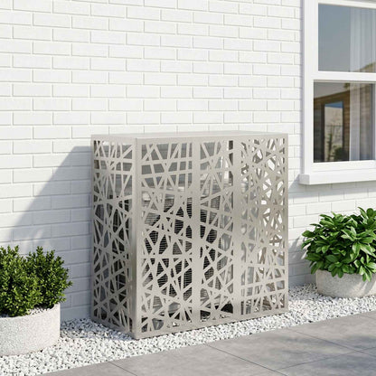 Air Conditioner Cover Silver 110 x 50 x 105 cm Stainless Steel