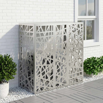 Air Conditioner Cover Silver 110 x 50 x 105 cm Galvanised Steel