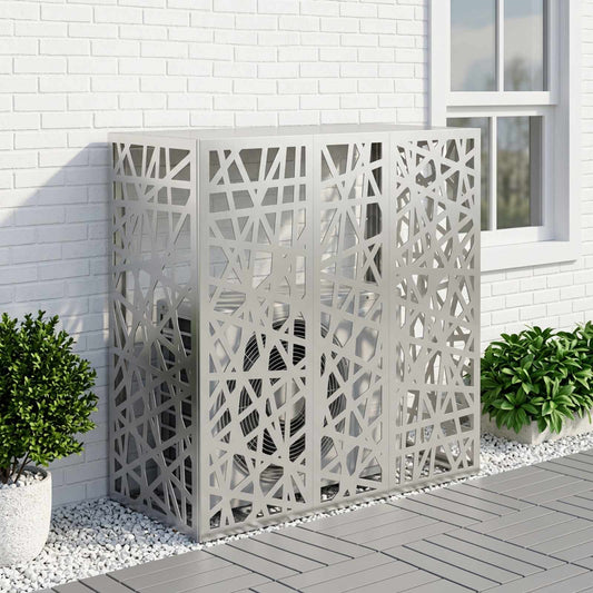 Air Conditioner Cover Silver 110 x 50 x 105 cm Galvanised Steel