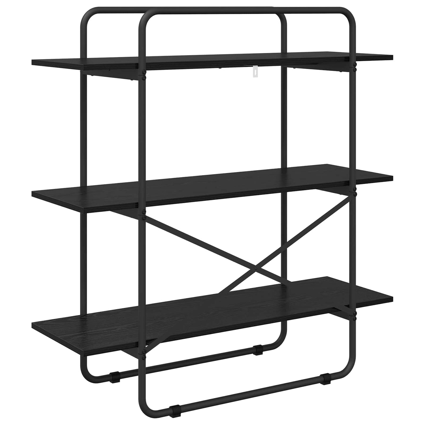 Bookshelf 3-Tier 100 x 35 x 105 cm PB Black Oak