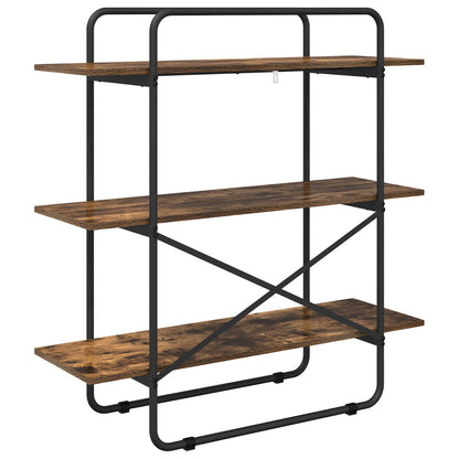 Bookshelf 3-Tier 100 x 35 x 105 cm PB Smoked Oak
