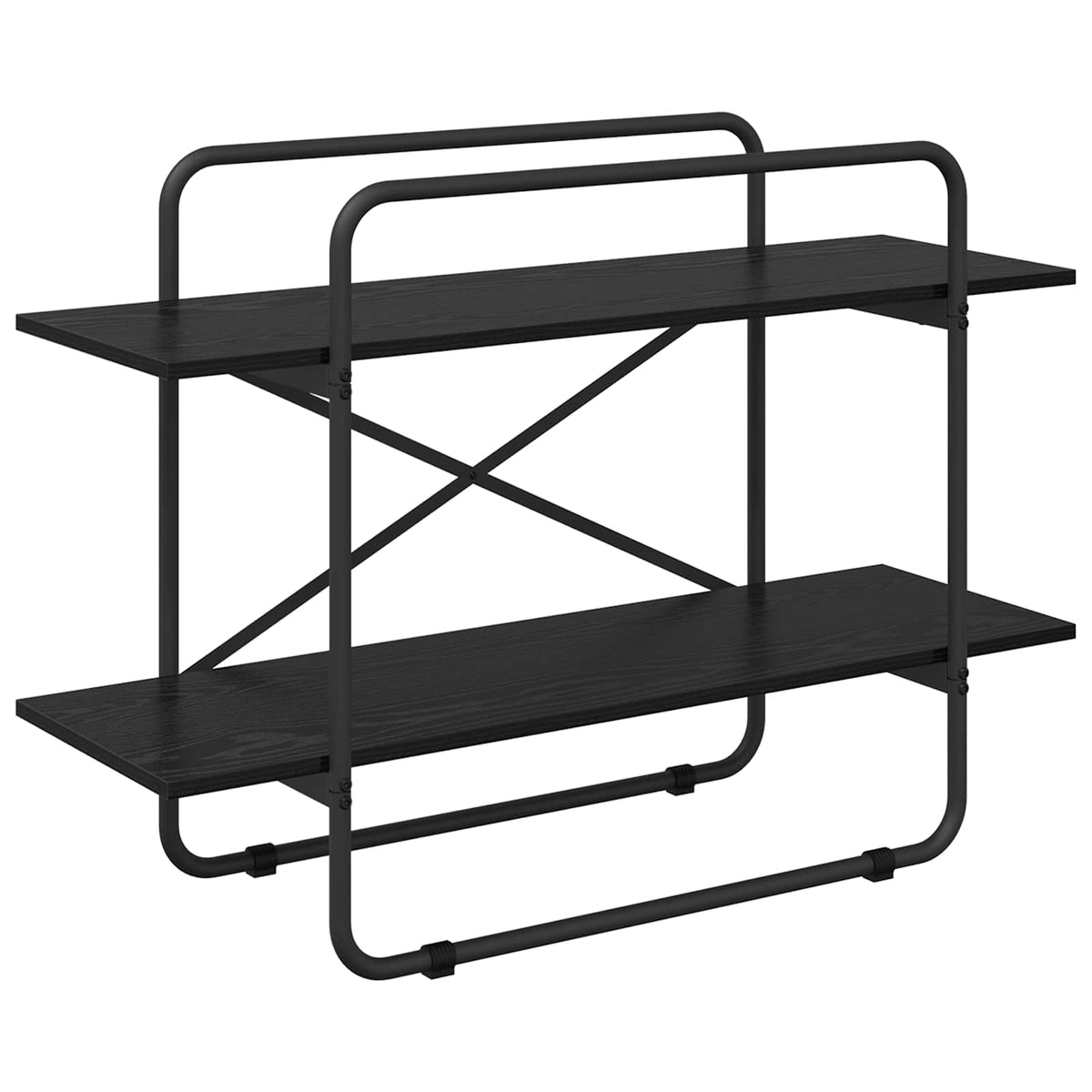 Bookshelf 2-Tier 100 x 35 x 70 cm PB Black Oak