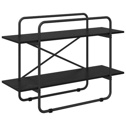 Bookshelf 2-Tier 100 x 35 x 70 cm PB Black Oak