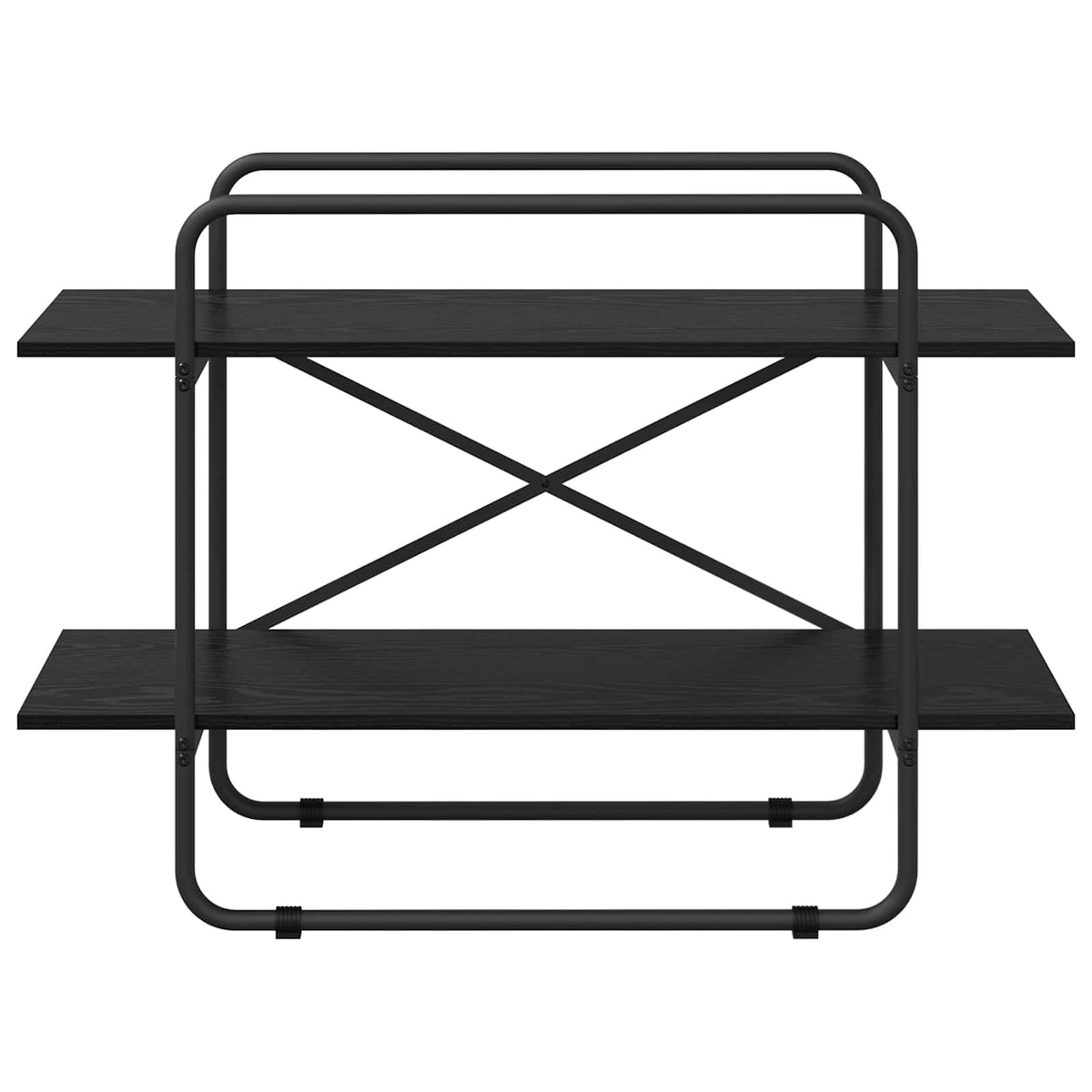 Bookshelf 2-Tier 100 x 35 x 70 cm PB Black Oak