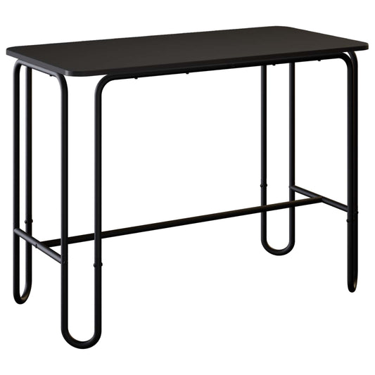 Dining Table 100 x 50 x 75 cm Engineered Wood Black Rectangular