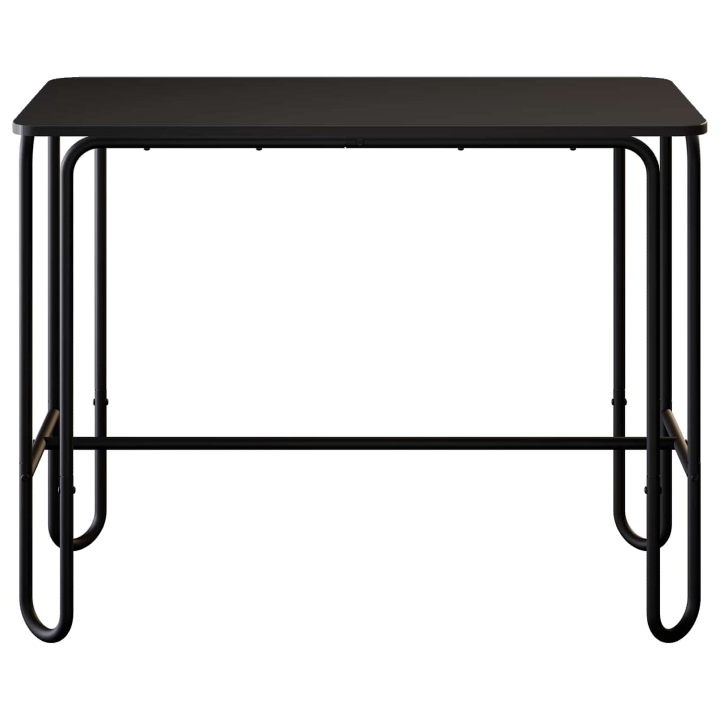 Dining Table 100 x 50 x 75 cm Engineered Wood Black Rectangular