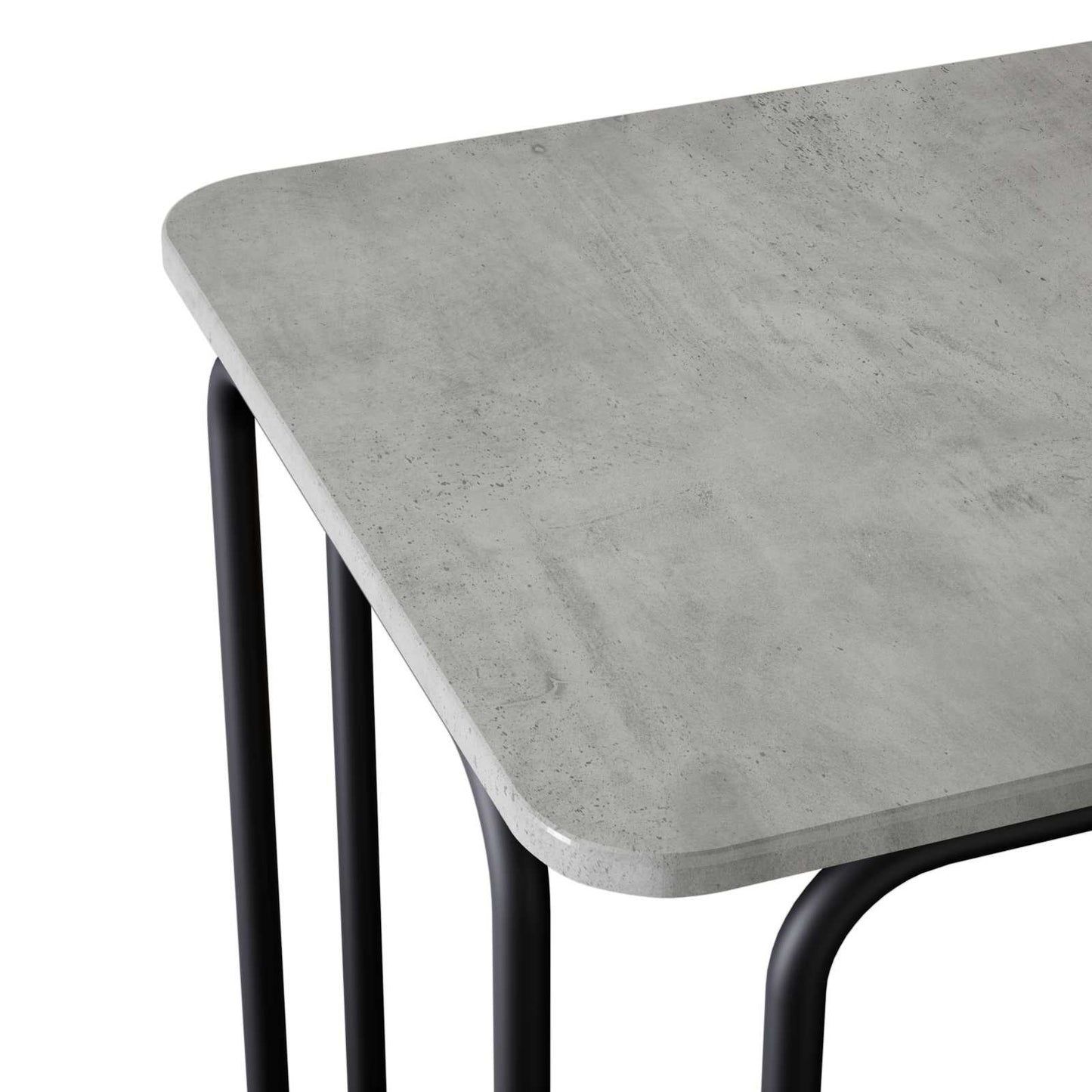 Dining Table 100 x 50 x 75 cm Engineered Wood Concrete Grey