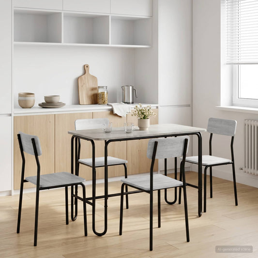Dining Table 100 x 50 x 75 cm Engineered Wood Concrete Grey