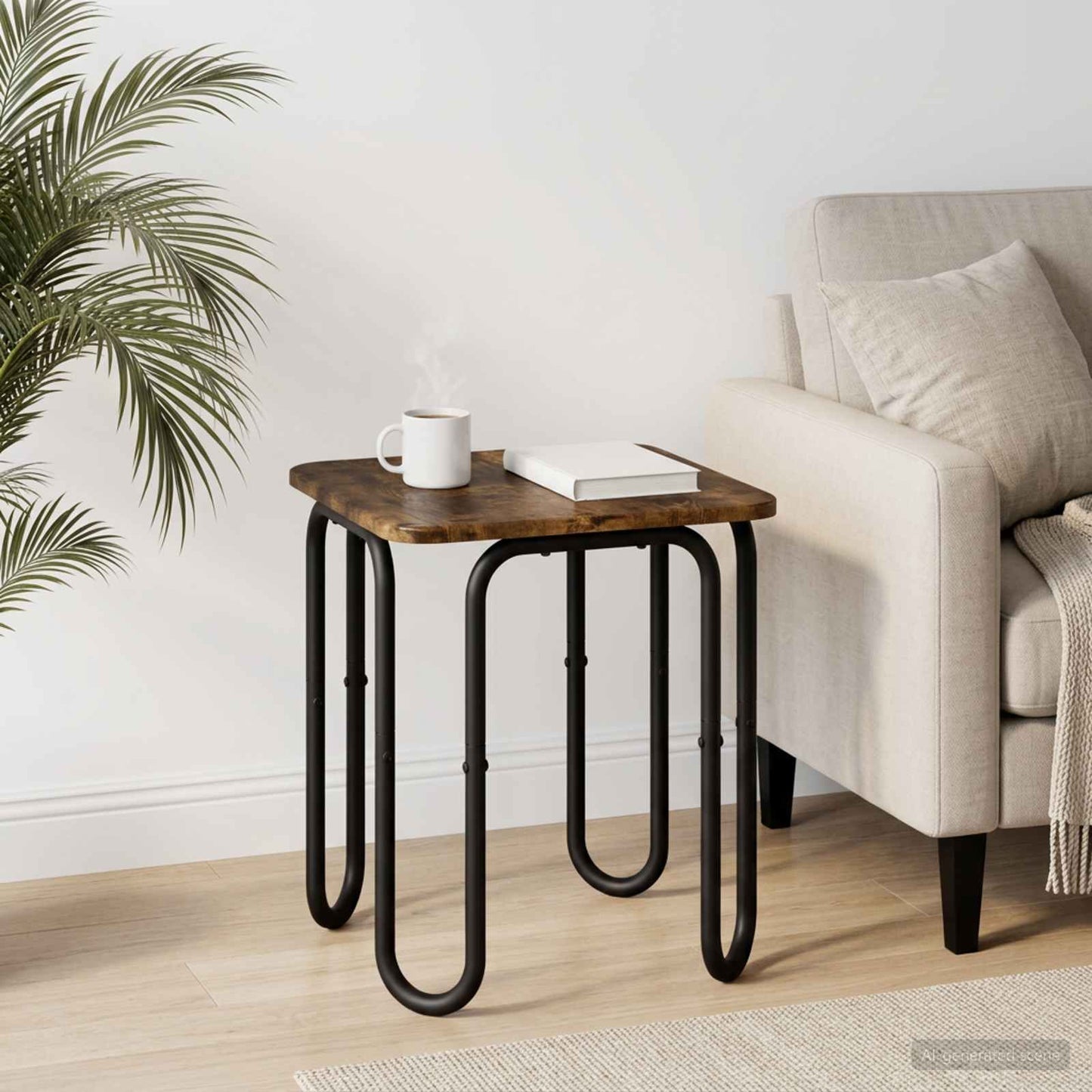 Coffee Table Smoked Oak 40 x 40 x 45 cm Engineered Wood