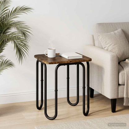 Coffee Table Smoked Oak 40 x 40 x 45 cm Engineered Wood