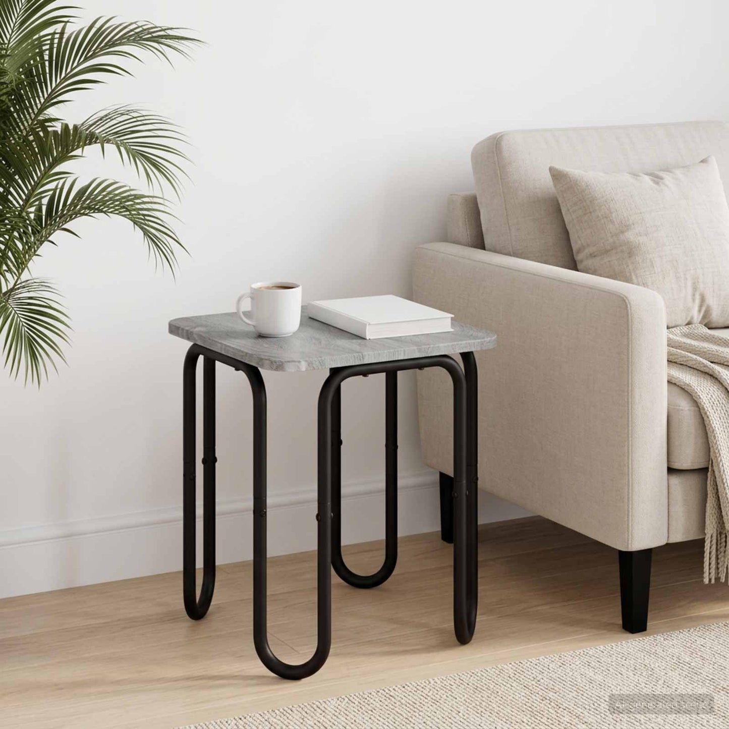 Coffee Table Grey Sonoma 40 x 40 x 45 cm Engineered Wood