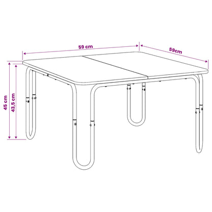 Coffee Table Black 59 x 59 x 45 cm Engineered Wood